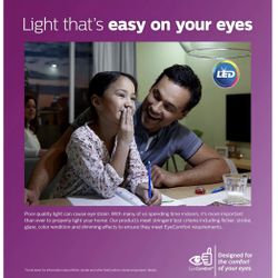 Philips Led Light Bulb A19   800LM. 2700K-2200k (6 Pack)