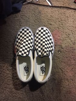 Checkered vans slip on BRAND NEW