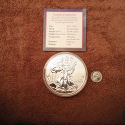 New York Mint Grand Heritage Reverse Silver Eagle Round