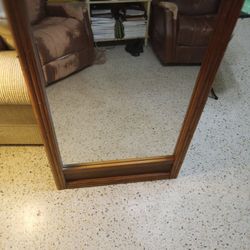 Antique Wood Mirror
