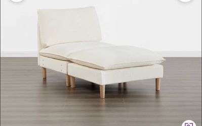 NEW Armless Chaise Lounge – Cream