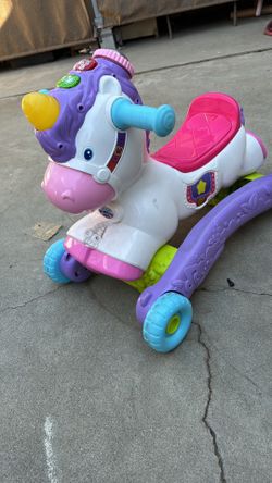 Ride On Toy Horse Pink And White