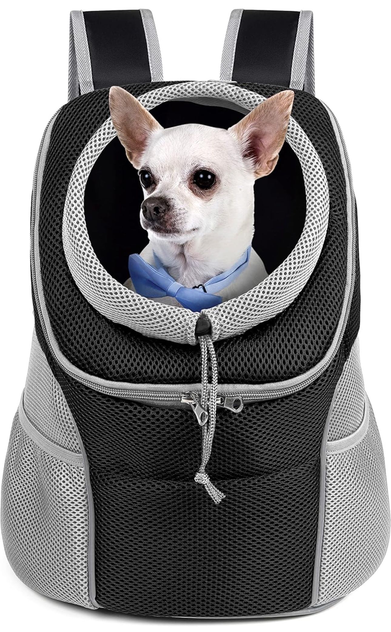 WOYYHO Pet Dog Carrier Backpack Puppy Dog Travel Carrier Front Pack Breathable Head-Out Backpack Carrier for Small Dogs Cats Rabbits (M (up to 10 lbs)