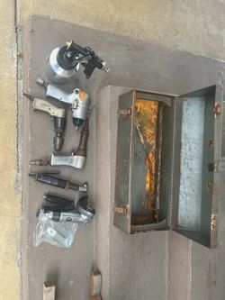 Air Tools with tool box
