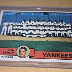1979 Topps Burger King #1 New York Yankees / Bob Lemon New York Yankees RJS