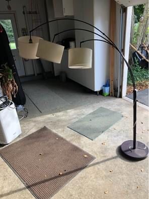 Arch Floor Lamp with Three Shades