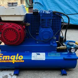 Honda Emqlo 9-gallon, 5.5-hp air compressor, if you see it here it is available, cash only.