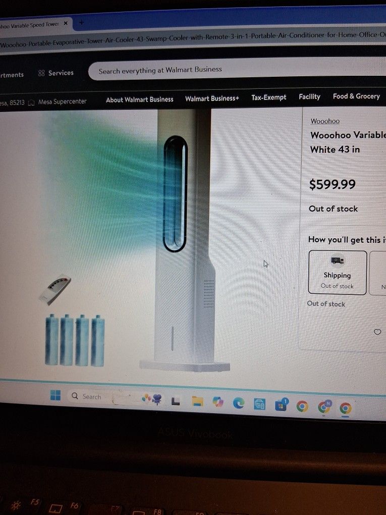 WOOHOO Variable Speed Cooler Fan NEW