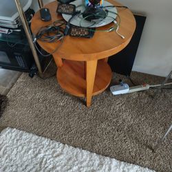 Solid wood end table 