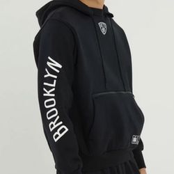 NIKE NBA BROOKLYN NETS FLEECE PULLOVER HOODIE DH9443-010 MEN XL