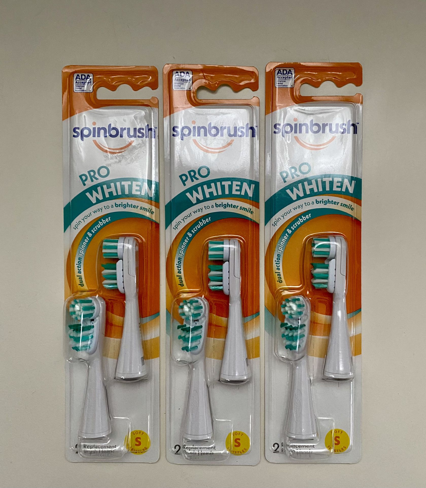 Replacement heads for Crest Spinbrush