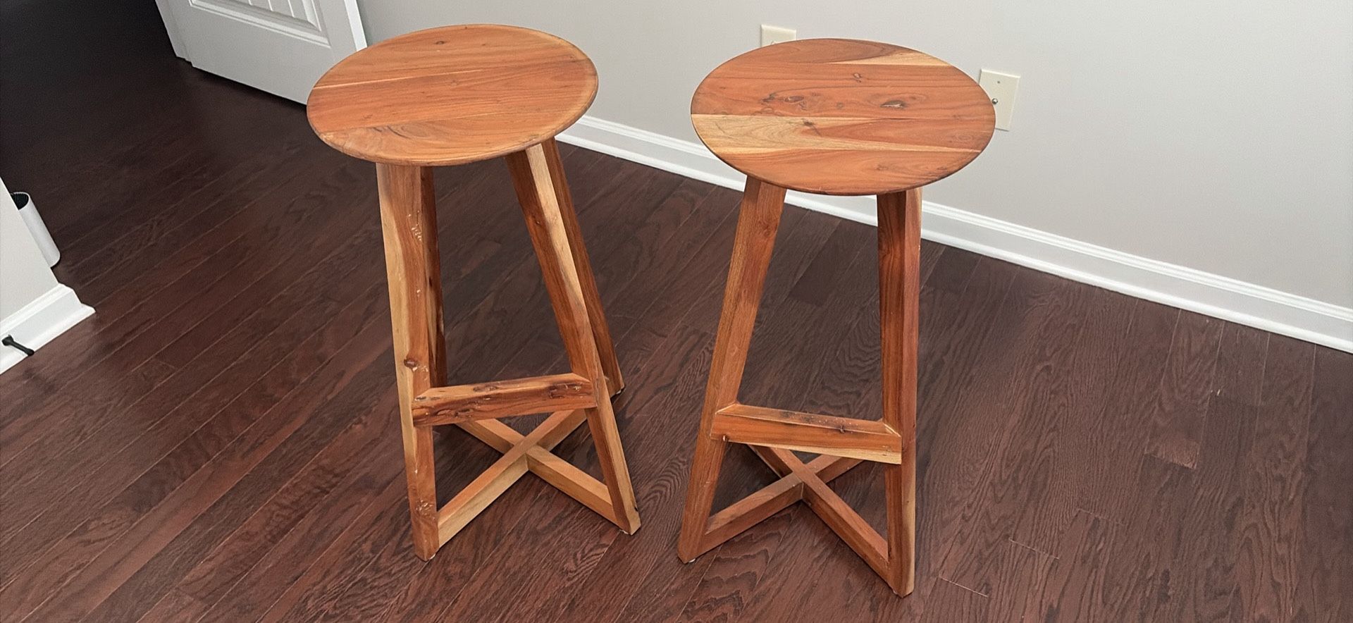 Wooden Stools - Set Of 2