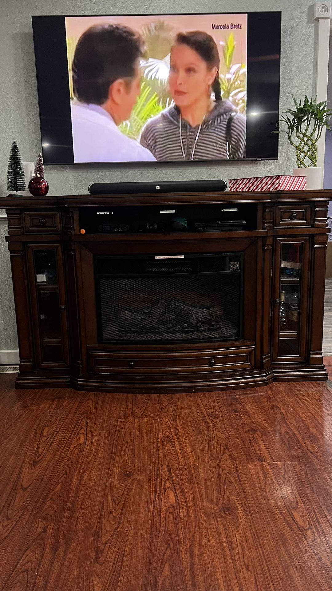 TV Stand With Electric Fireplace