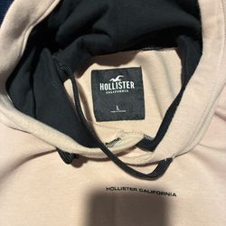 Hollister Light Pink Hoodie Size L