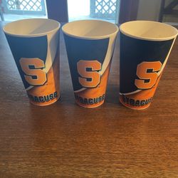 Set of 3 - Syracuse University SU Orange - 3D Spirit Cups