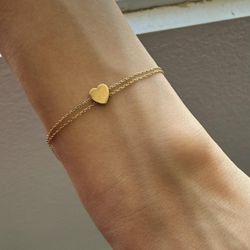 Solid gold heart bracelet(24)62