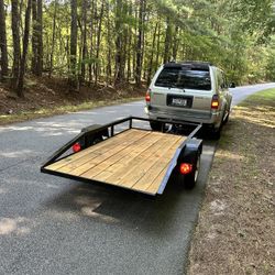 🔥4X8 DUMP UTILITY TRAILER WITH NEW TIRES AND NEW TREATED WOOD FLOOR 🔥
