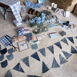 Blue Jean Baby Shower Decor Lot 