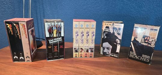VHS box sets and collector editions. Indiana Jones and others