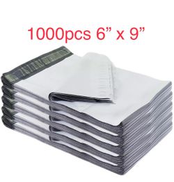 Brand New 1000 pcs 6” X 9” White Poly Mailers Self Sealing Shipping Envelope Bags Plastic Mailing Bags 6x9 Inch