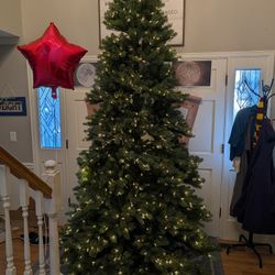 Used 9 Ft Christmas Tree - Prelit With White Lights