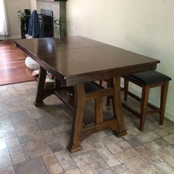 Dining Table with chairs/bench