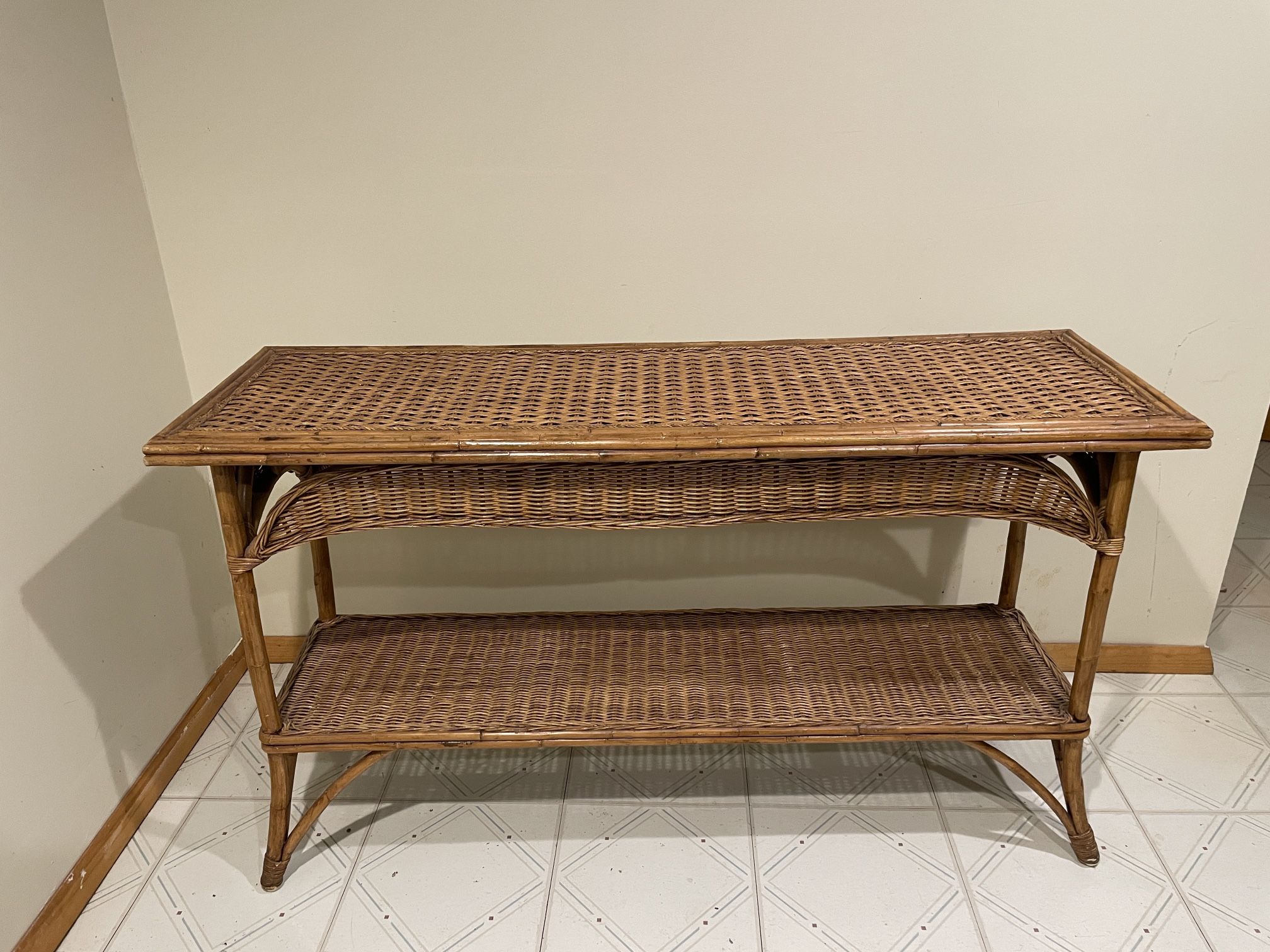 Rattan Console Table