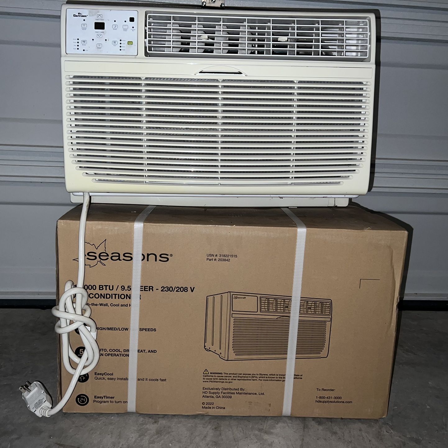 AC Window Unit With Heater.