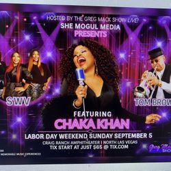 Two tickets Chaka Khan Vegas 