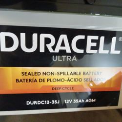Duracell Ultra deep cycle 12v 35ah AGM batteriesx2 Thumbnail