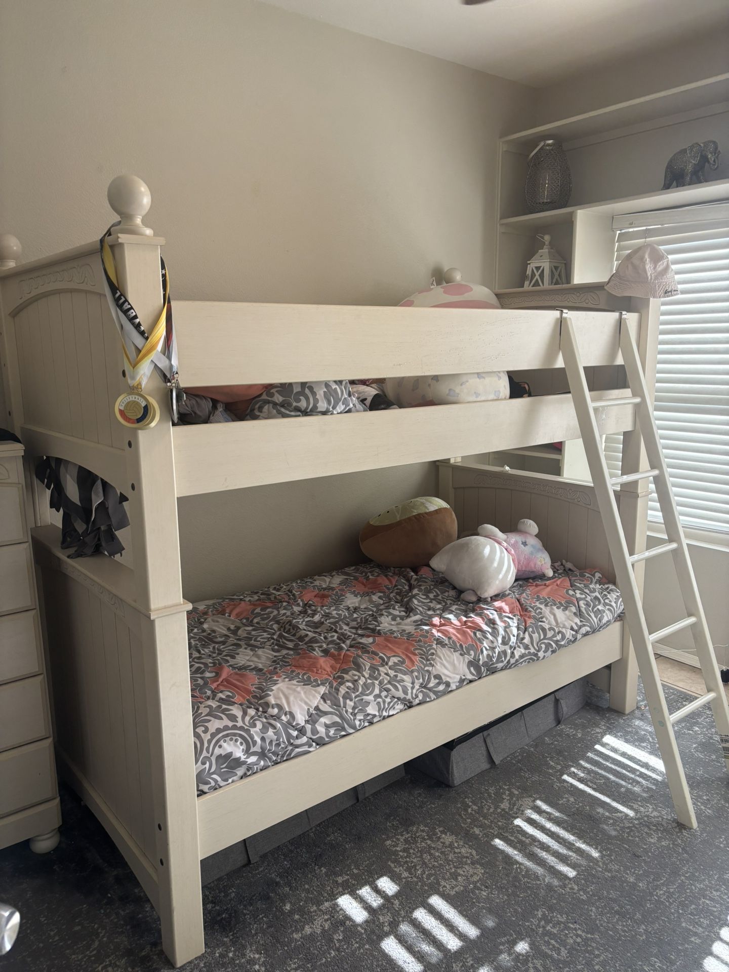 Twin Bunk Bed With Dresser/tv Stand Included