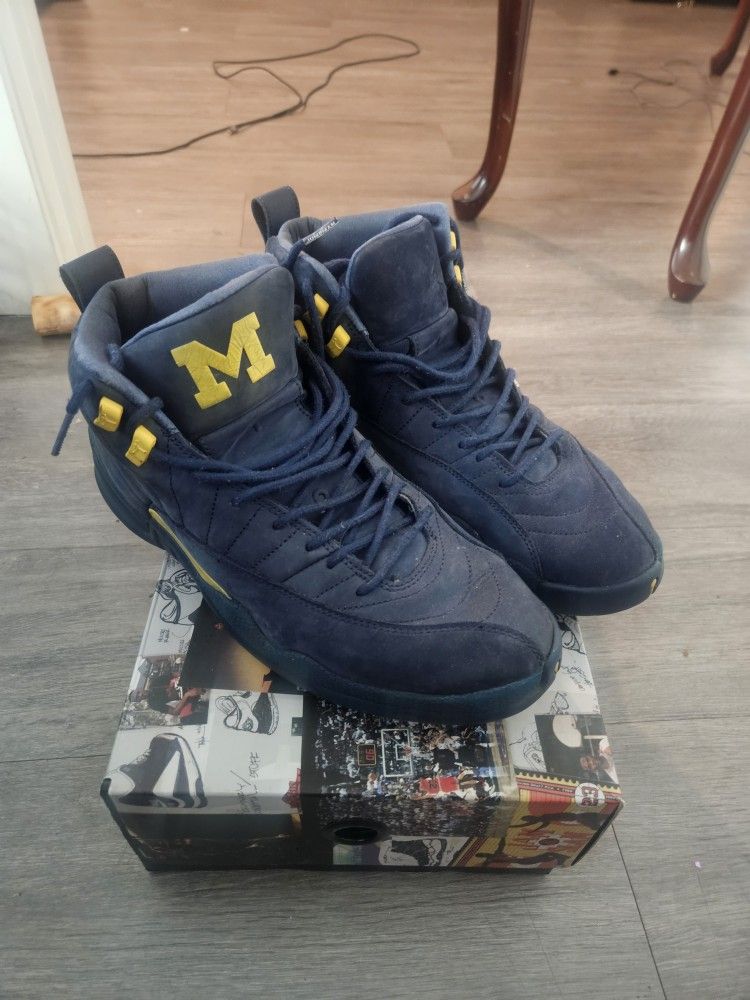 🔥 Air Jordan 12 Retro “Michigan” – Navy/Amarillo – Size 11.5