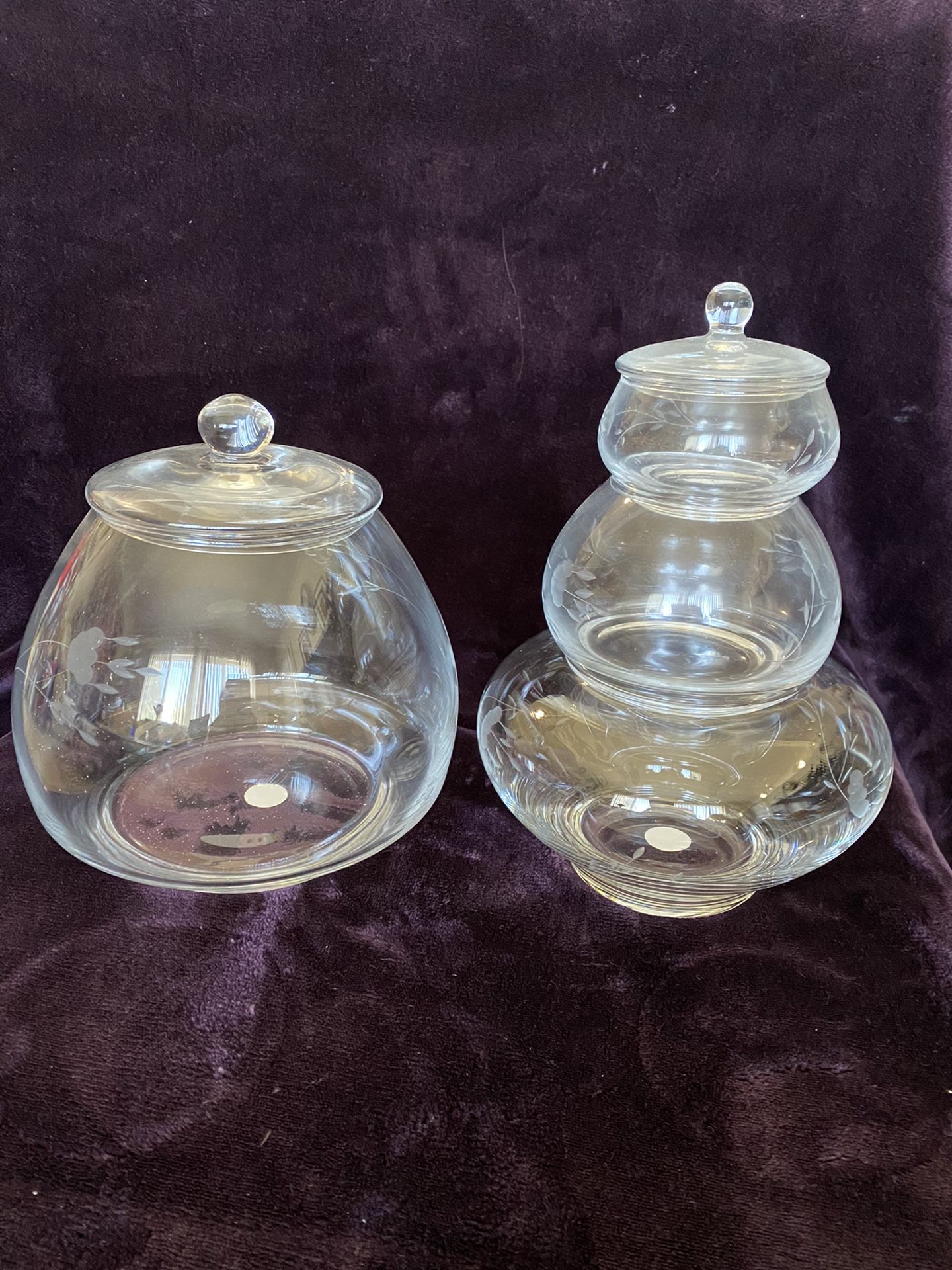Princess House candy jars with Lid
