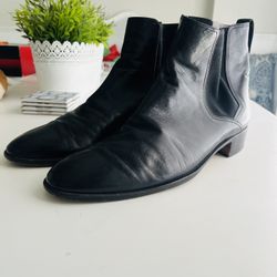 Italian Bally Mens Black Leather Boots 