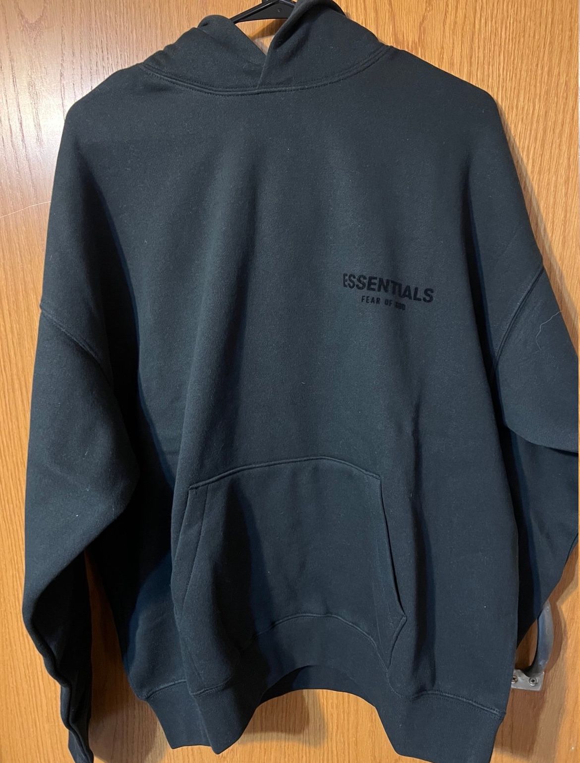 Fear of God Essentials Hoodie Stretch Limo Black Size Small