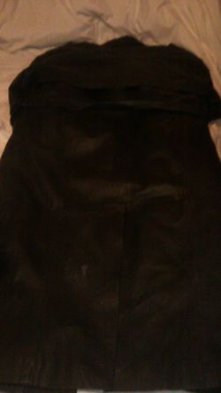 Charles Klien full legnth genuine leather Trench coat