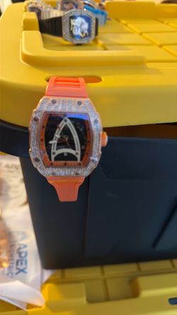Very nice watch orange band rocket themed watch