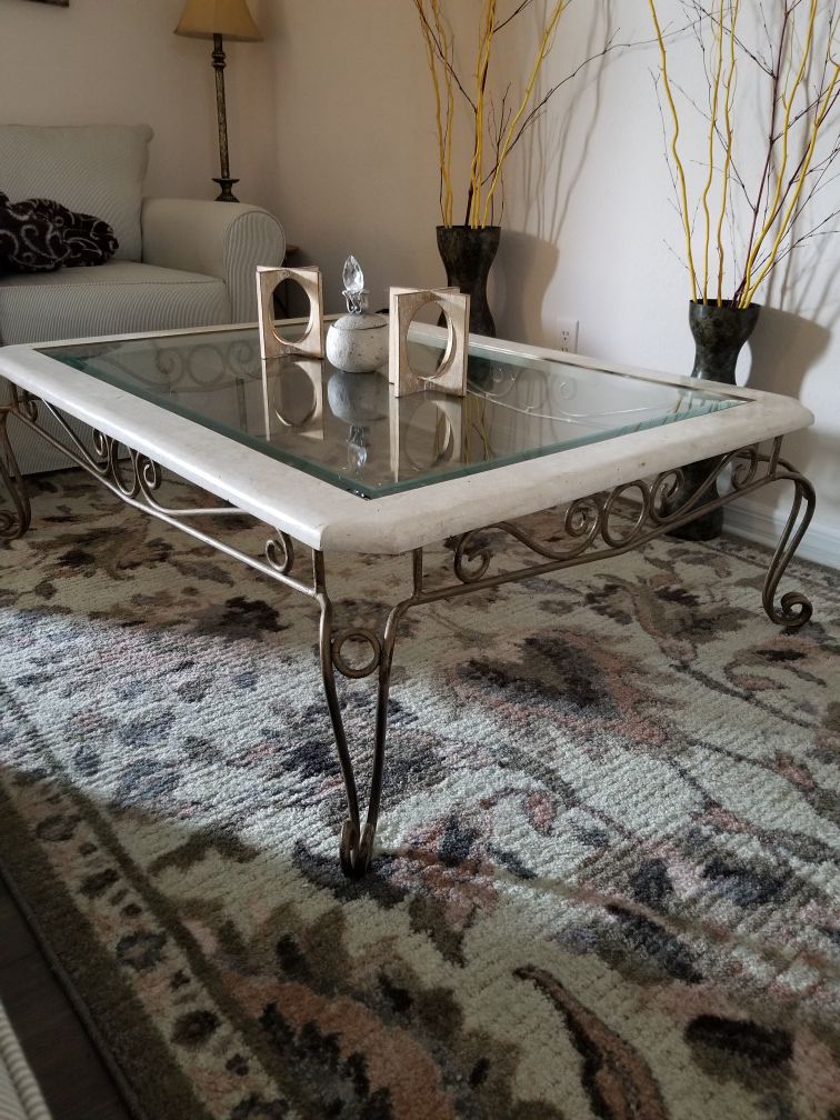 Large coffee table and matching end table