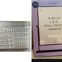 Vanity Mirror And Makeup Storage 