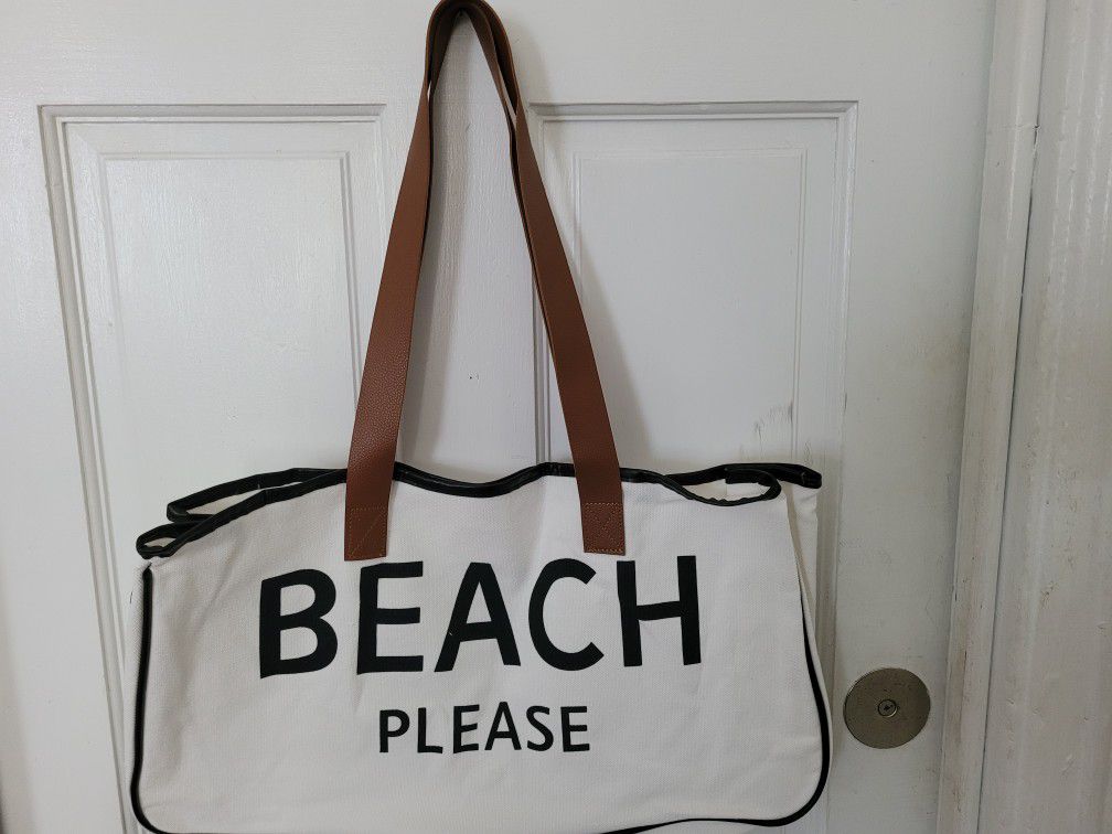 Weekend Vibes Tote Bag, Large Beach Bag, Canvas Tote Bag for Women