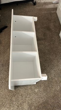 RiverRidge Kids Desk and Activity Table with 6 Storage Cubbies for Folding Bins - Art Craft or Train Table Design for Play Area Toy Organization - Whi