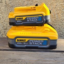 Dewalt 20v Power Stack Batteries 1.7 Ah And 5.0 Ah Brand New