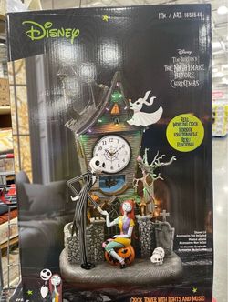 Disney Nightmare Before Christmas Animated Clock Tower LED Music 22 In
