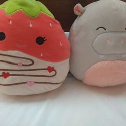 Hippo And Chocolate Covered Strawberry Squishmallow 