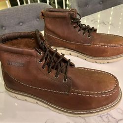 DEWALT FORGE MEN'S LEATHER, STEEL SAFETY TOE, MOC TOE WORK BOOT