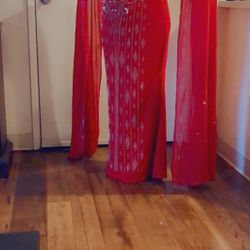Red Arabian Party Dress 