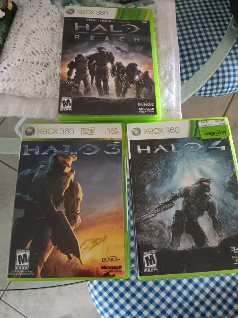 Xbox 360 Halo.lot Of 3