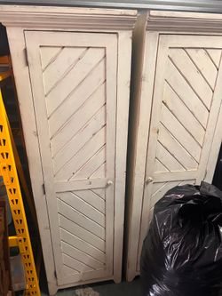 Pair Of Solid Wood matching Armoires. Classic Style