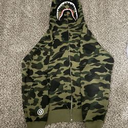 Green Bape Shark Hoodie