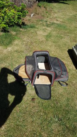 Small dog and a cat beds and carriers